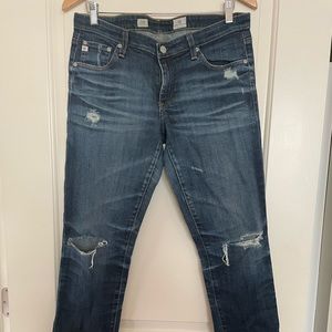 AG Stilt Cigarette Leg Jeans - Ripped - 31
